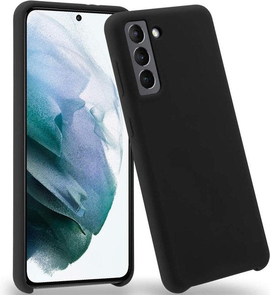 Samsung Galaxy S21 Hoesjes – Liquid Siliconen Backcover – Soft Touch Flexibel – Incl. Screenprotector – Zandpoeder-Ilumina Benelux