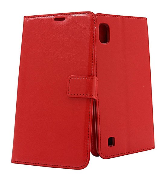 Samsung Galaxy A10 Hoesjes – Portemonnee Hoes – Pasjeshouder – Magneetsluiting – Rood-Ilumina Benelux