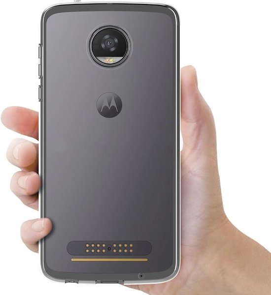 Motorola Moto Z2 Play Hoesjes – Soft TPU Siliconen Backcover – Schokbestendig – Transparant-Ilumina Benelux