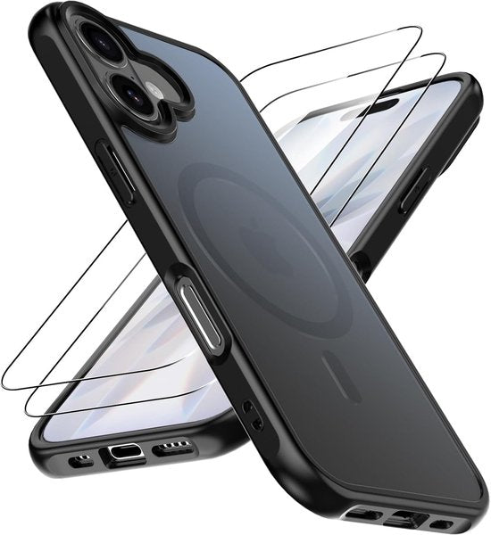 iPhone 17 Hoesjes – Magnetische MagSafe Backcover – Krasbestendig – Slank Design – Inclusief 2x Screenprotector – Zwart-Ilumina Benelux