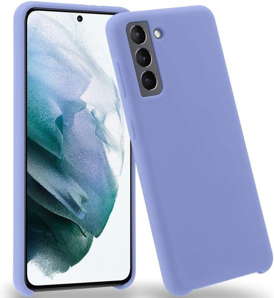Samsung Galaxy S21 Hoesjes – Liquid Siliconen Backcover – Soft Touch Flexibel – Paars-Ilumina Benelux