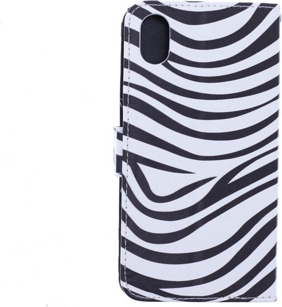 iPhone XS Max Hoesjes – Bookcase Portemonnee – Zebra Design – Pasjeshouder – 2x Screenprotector-Ilumina Benelux