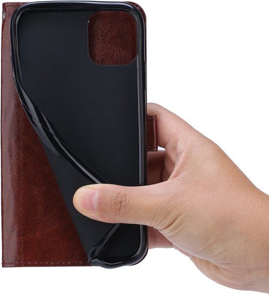 Xiaomi 13 Pro Hoesjes – Portemonnee Bookcase – Magneetsluiting & Pasjeshouder – 2x Screenprotector – Bruin-Ilumina Benelux