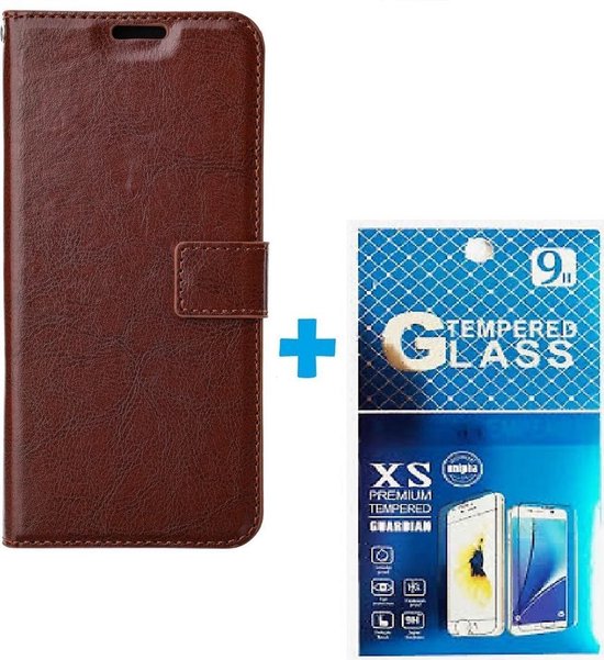 Poco X4 Pro 5G Hoesjes – Portemonnee Book Case – Pasjeshouder – 2x Screenprotector – Bruin-Ilumina Benelux