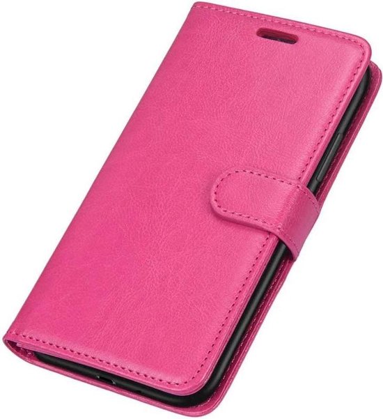 Sony Xperia 10 III Hoesjes – Bookcase Portemonnee Hoes – Pasjeshouder – Magneetsluiting – Roze + Screenprotector-Ilumina Benelux