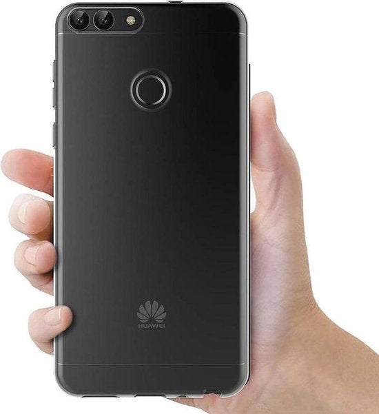Huawei P Smart 2018 Hoesjes – Transparante TPU Siliconen Backcover – Soft Case – 3x Gehard Glas Screenprotector-Ilumina Benelux