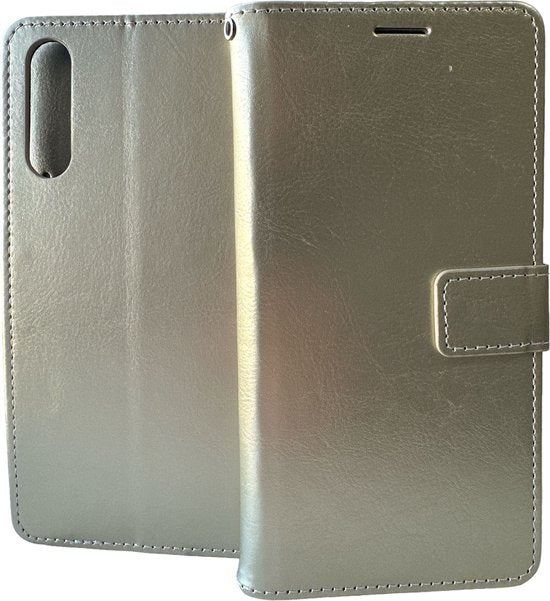 Samsung Galaxy A50 Hoesjes – Portemonnee Book Case – Pasjeshouder – Magneetsluiting – Goud-Ilumina Benelux