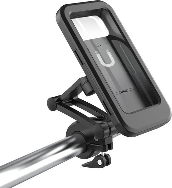 Telefoonhouder fiets – Waterdichte case – Verstelbaar – Universeel voor scooter & motor – Zwart-Ilumina Benelux