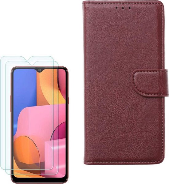 Samsung Galaxy M31 Hoesjes – Portemonnee Hoes – Pasjeshouder – 2x Gehard Glas Screenprotector – Groen-Ilumina Benelux