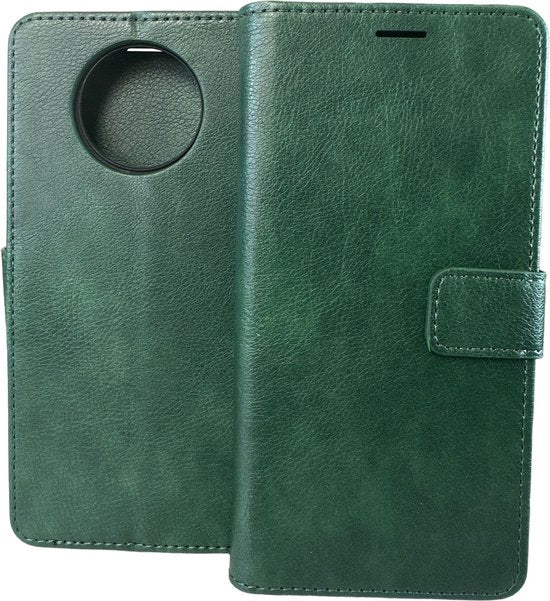 Xiaomi Redmi Note 9T Hoesjes – Portemonnee Book Case – Pasjeshouder – Magneetsluiting – Groen-Ilumina Benelux