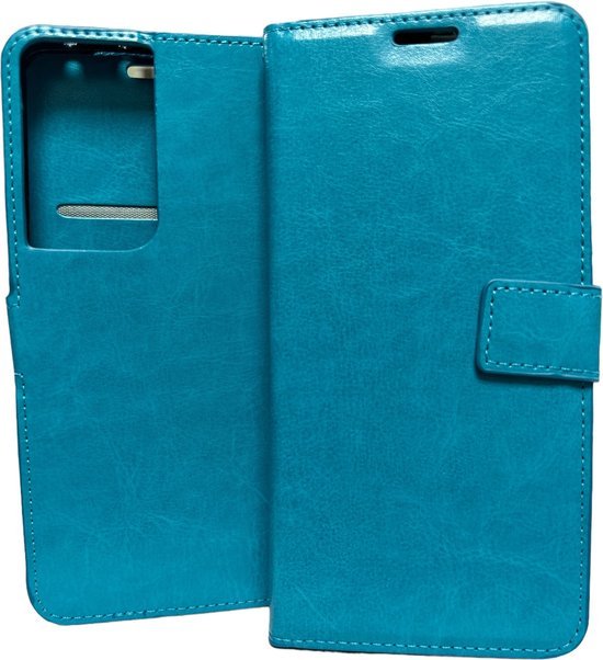 Samsung Galaxy S20 Ultra Hoesjes – Portemonnee Hoes – 2 Pack Screenprotector – Pasjeshouder – Turquoise-Ilumina Benelux