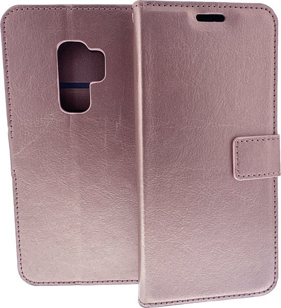 Samsung Galaxy S9 Plus Hoesjes – Portemonnee Hoes – Pasjeshouder – Magneetsluiting – Roségoud-Ilumina Benelux