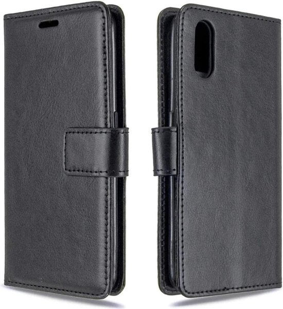 Samsung Galaxy A7 2018 Hoesjes – Portemonnee Book Case – Pasjeshouder – Magneetsluiting – Zwart-Ilumina Benelux