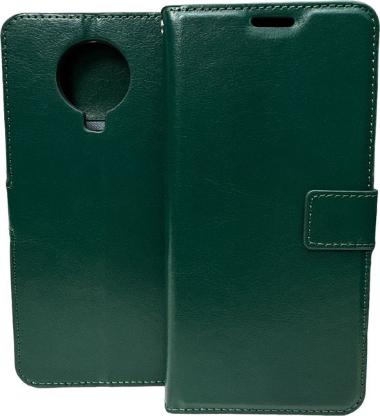 Nokia G10/G20 Hoesjes – Portemonnee Book Case – Pasjeshouder – 2x Gehard Glas Screenprotector – Groen-Ilumina Benelux