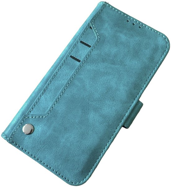 Multi Storage Wallet Hoesje Geschikt voor Samsung Galaxy A34 - met 9 Pasjesvakken - Groen