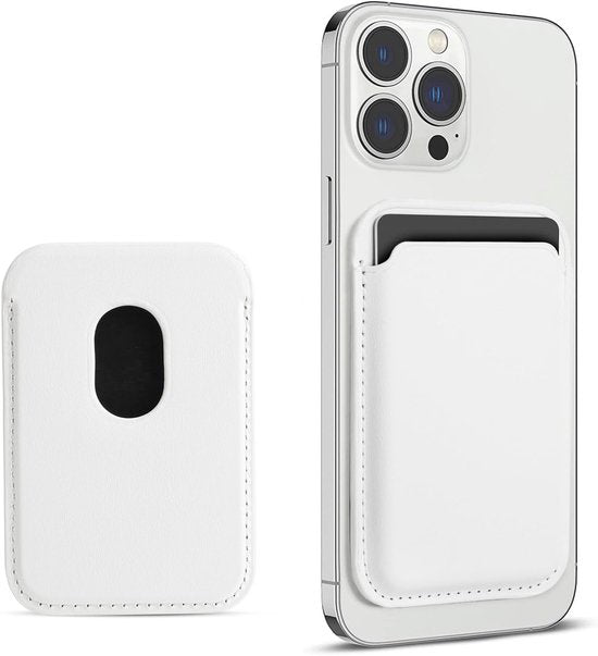 iPhone 16 Pro Hoesjes – Anti-Shock Backcover – MagSafe – Magnetische Pasjeshouder – Wit-Ilumina Benelux