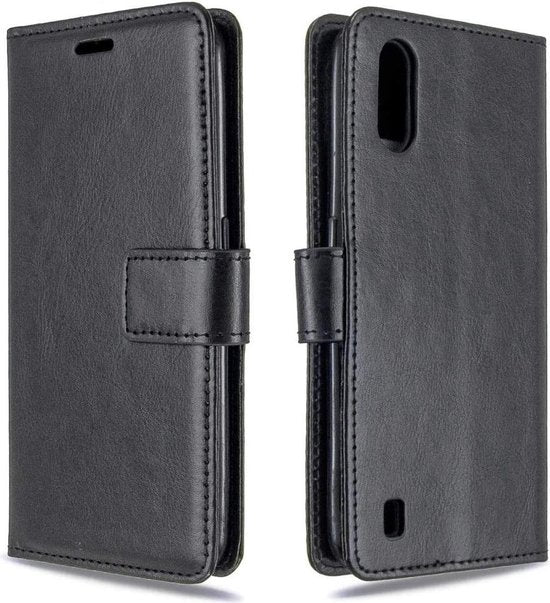 Xiaomi Redmi 9A Hoesjes – Portemonnee Book Case – Pasjeshouder – 2x Gehard Glas Screenprotector – Zwart-Ilumina Benelux