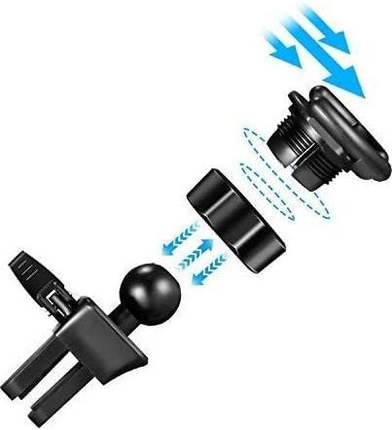 Telefoonhouder auto – Ventilatierooster montage – Universeel – Stevige grip – Zwart-Telefoonhouders-Ilumina Benelux