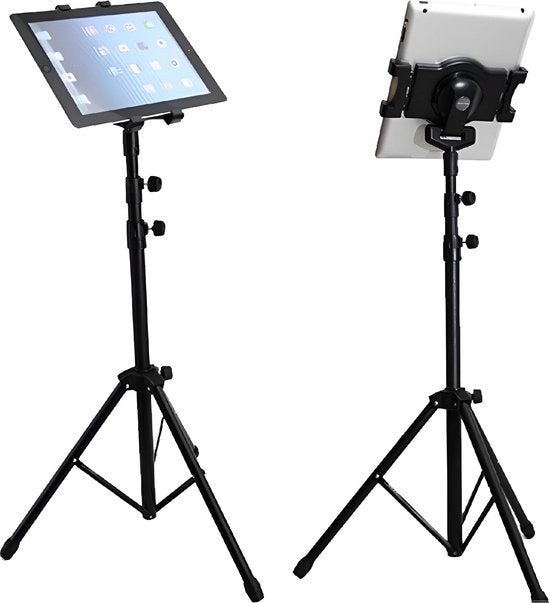 Tablethouder statief – Geschikt voor iPad & tablets 7-10 inch – Verstelbaar tripod – 360° draaibaar – Zwart-Tablethouder-Ilumina Benelux
