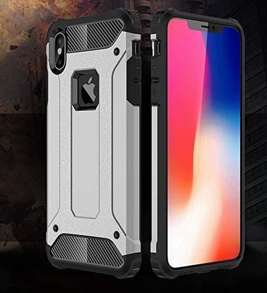 iPhone XR Hoesjes – Armor Hybrid Backcover – Schokbestendig – Zwart-Ilumina Benelux