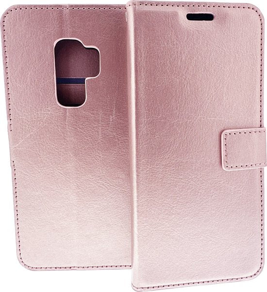 Samsung Galaxy A6 2018 Hoesjes – Portemonnee Bookcase – Pasjeshouder – Magneetsluiting – Roségoud-Ilumina Benelux