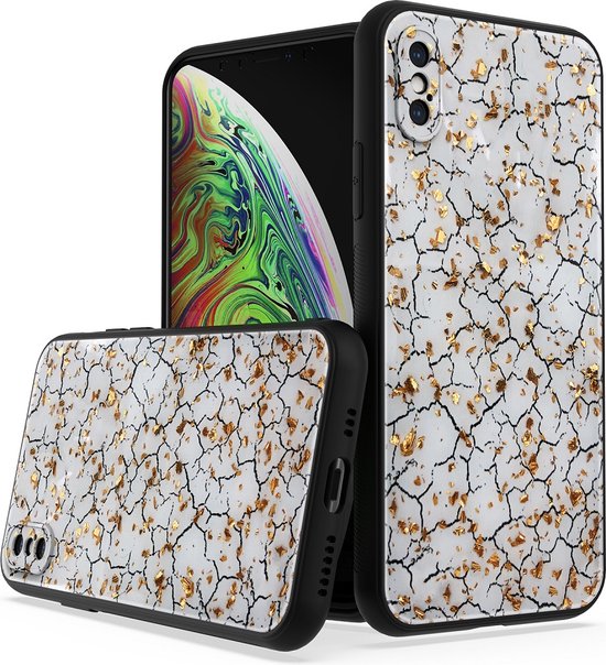 iPhone X / XS Hoesjes – Siliconen Backcover met Print – Soft Silicone – Gebroken Wit-Ilumina Benelux