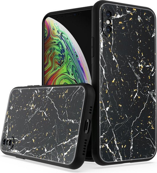 iPhone XR Hoesjes – Siliconen Backcover – Marmer Print-Ilumina Benelux