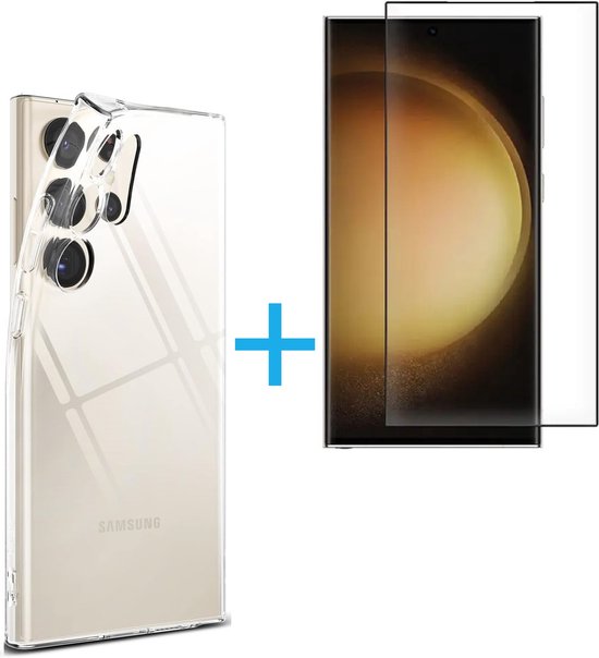 Samsung Galaxy S24 Ultra Hoesjes – Siliconen Backcover – Soft Silicone – Inclusief Screenprotector – Transparant-Ilumina Benelux