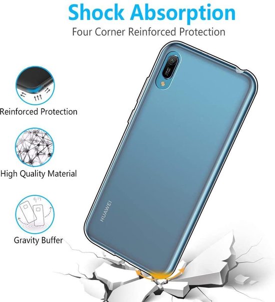 Huawei Y6 2019 Hoesjes – Siliconen Backcover – Transparant – Soft TPU – Schokbestendig-Ilumina Benelux