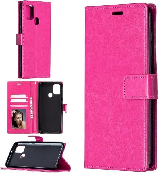 Huawei P Smart 2020 Hoesjes – Book Case – Magneetsluiting – Standfunctie – Roze-Ilumina Benelux