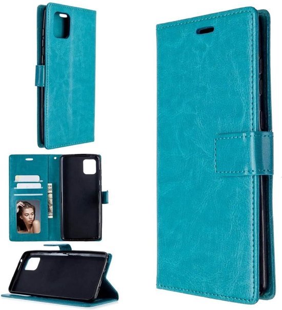 Xiaomi Mi 11 Hoesjes – Portemonnee Book Case – Pasjeshouder – Magneetsluiting – Turquoise-Ilumina Benelux