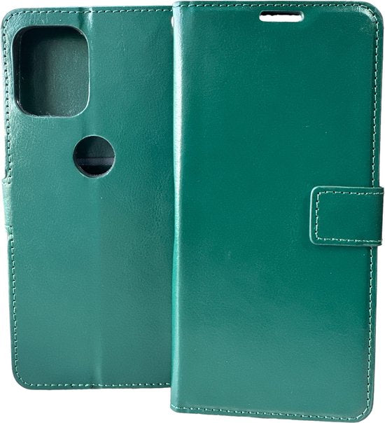 Motorola Moto G100 Hoesjes – Portemonnee Hoes – Pasjeshouder – 3x Screenprotector – Groen-Ilumina Benelux