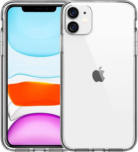 iPhone 12 Hoesjes – Transparante TPU Siliconen Backcover – Soft Case – Incl. Gehard Glas Screenprotector-Ilumina Benelux