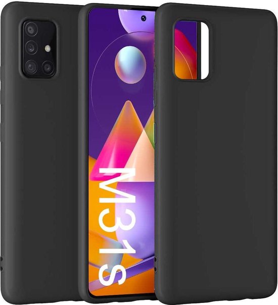 Samsung Galaxy M31s Hoesjes – Siliconen Backcover – Flexibel – Schokbestendig – Zwart-Ilumina Benelux