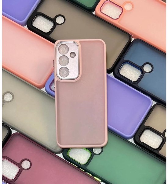 Doorschijnend Silcone hoesje Geschikt voor: Samsung Galaxy A14 - Back Cover - Roze