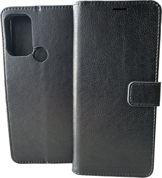 Motorola Moto G60s Hoesjes – Portemonnee Book Case – Pasjeshouder – Magneetsluiting – Zwart-Ilumina Benelux
