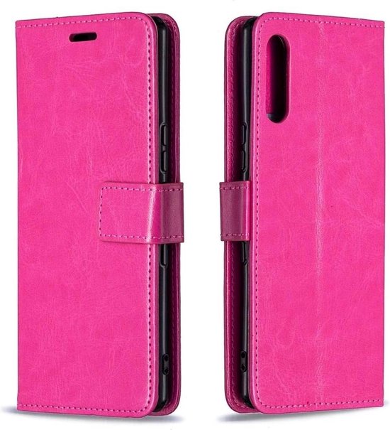 Sony Xperia 10 II Hoesjes – Portemonnee Bookcase – 2 Pack Screenprotector Gehard Glas – Magneetsluiting – Roze-Ilumina Benelux