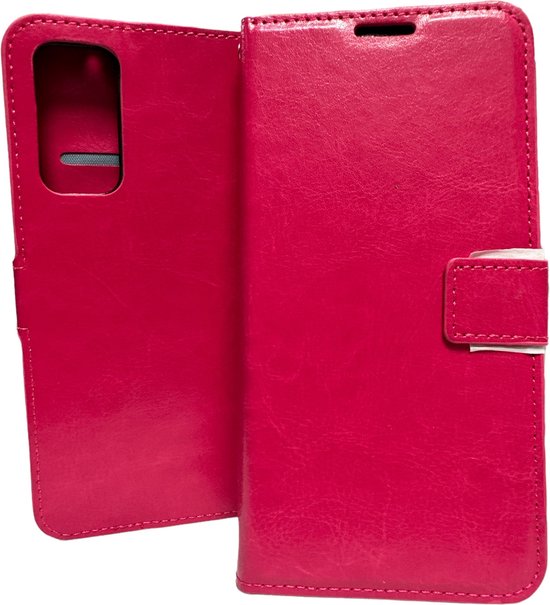 Samsung Galaxy A23 Hoesjes – Portemonnee Hoes – 2 Pack Screenprotector – 4G & 5G – Roze-Ilumina Benelux