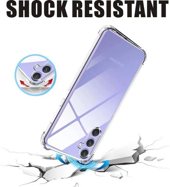 Samsung Galaxy A16 Hoesjes – Transparante Siliconen Backcover – Schokbestendig – Inclusief 2x Screenprotector-Ilumina Benelux