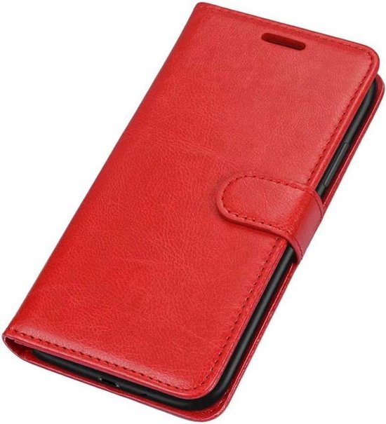 OnePlus Nord 2 5G Hoesjes – Portemonnee Hoes – Pasjeshouder – Magneetsluiting – Rood-Ilumina Benelux