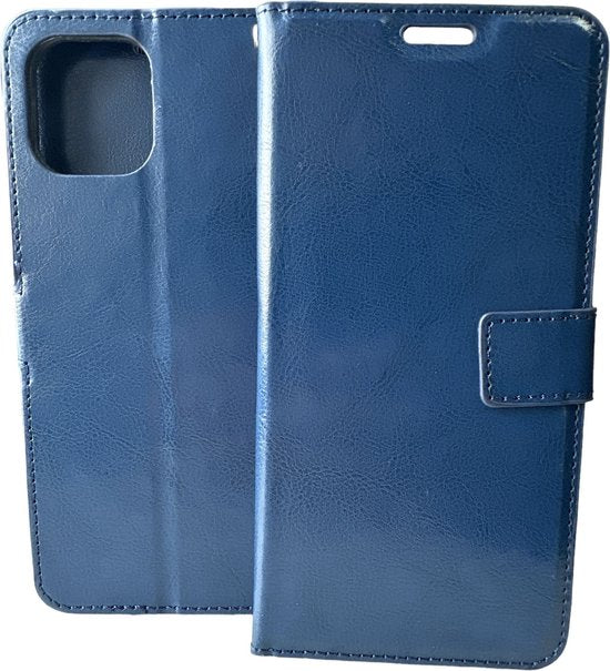 Motorola Edge 20 Lite Hoesjes – Bookcase Portemonnee – Pasjeshouder – 3x Screenprotector – Blauw-Ilumina Benelux