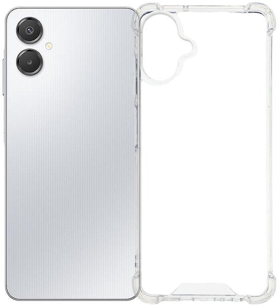 Anti -Shock Silicone hoesje Transparant met Screenprotector Glas 2x Geschikt voor: Samsung Galaxy A07