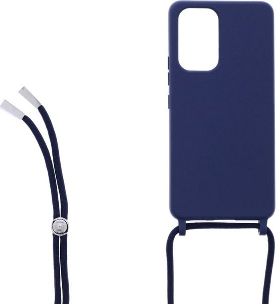 Xiaomi Redmi 10 2022 Hoesjes – Siliconen Backcover met Ketting – TPU – Schokbestendig – Blauw-Ilumina Benelux