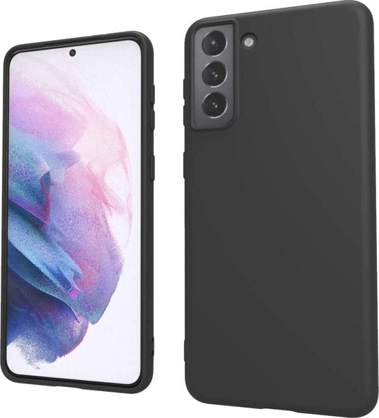 Soft Back Cover Hoesje Geschikt voor: Samsung Galaxy A71 TPU Silicone rubberen + 3xs Tempered screenprotector - zwart