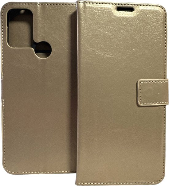 Motorola Moto G10/G20/G30 Hoesjes – Portemonnee Book Case – Pasjeshouder – Magneetsluiting – Goud-Ilumina Benelux