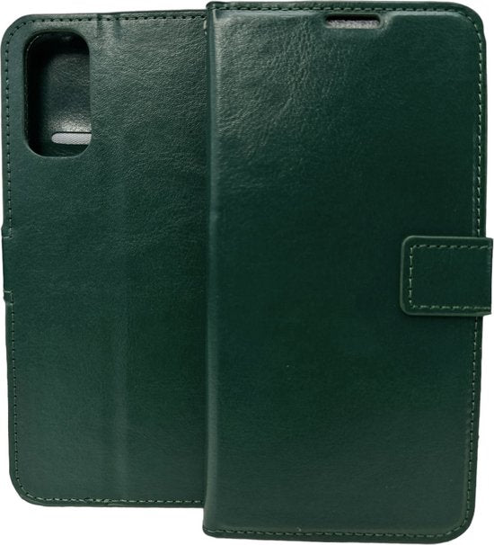 Oppo Reno 4 Pro 5G Hoesjes – Portemonnee Book Case – Pasjeshouder – Magneetsluiting – Groen-Ilumina Benelux