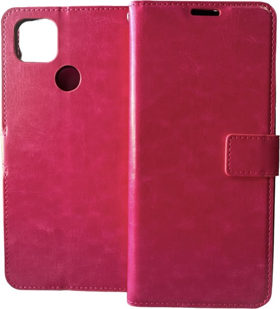 Xiaomi Redmi 9C Hoesjes – Portemonnee Book Case – Pasjeshouder – Magneetsluiting – Roze-Ilumina Benelux