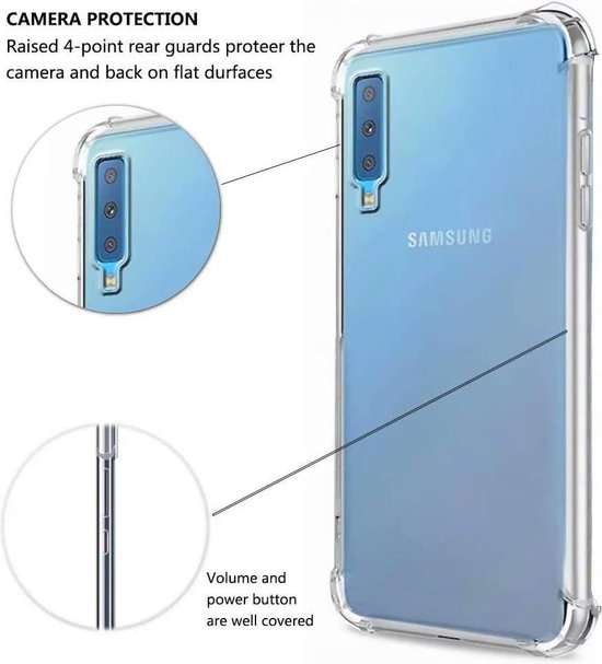 Samsung Galaxy A60 Hoesjes – Hybride Backcover – Schokbestendig – Incl. 2x Gehard Glas Screenprotector – Transparant-Ilumina Benelux