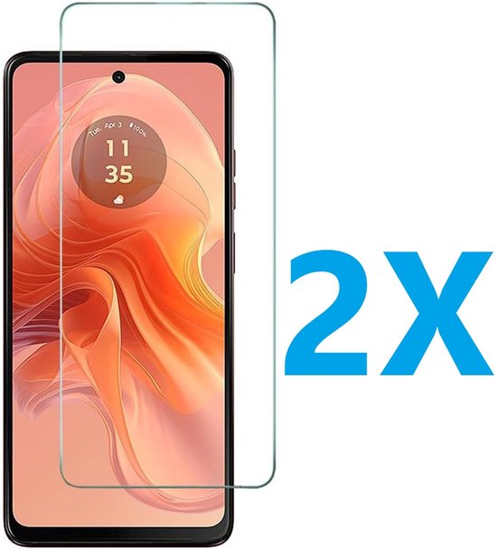 Screenprotector - Geschikt voor Motorola Moto E14 / Moto G04 / G04s / Moto G24 - 9H Glas (2-Pack)