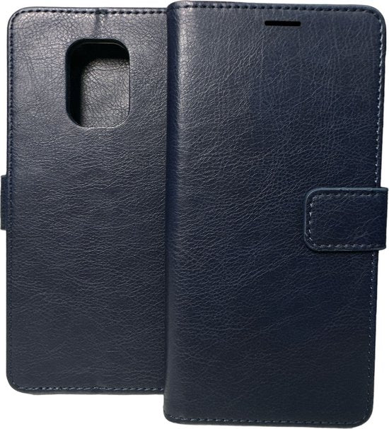 Xiaomi Redmi Note 10 Lite Hoesjes – Portemonnee Book Case – Pasjeshouder – 2x Glazen Screenprotector – Blauw-Ilumina Benelux